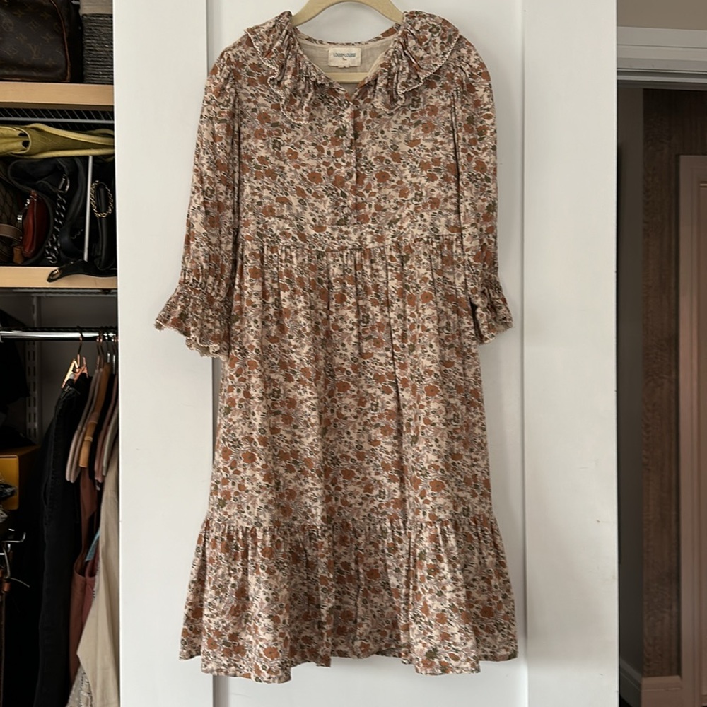 Louis Louise gorgeous floral fall ruffle dress